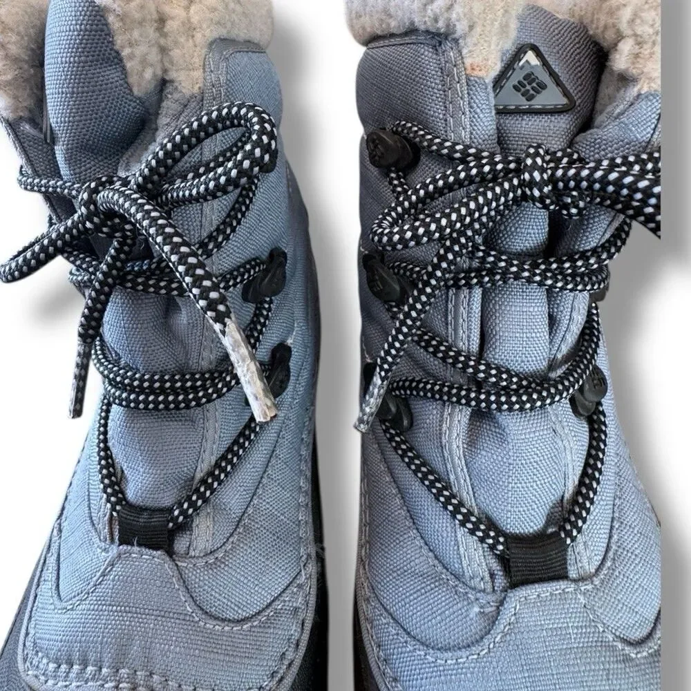 Columbia Canadian Trinity Thermolite Winter Snow Boots Blue Lace Up Women’s Sz 8